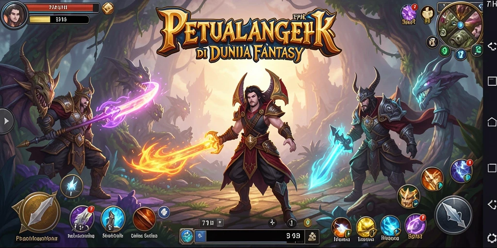 Tampilan gameplay epik dalam 71H dengan karakter dan petualangan yang mendebarkan.