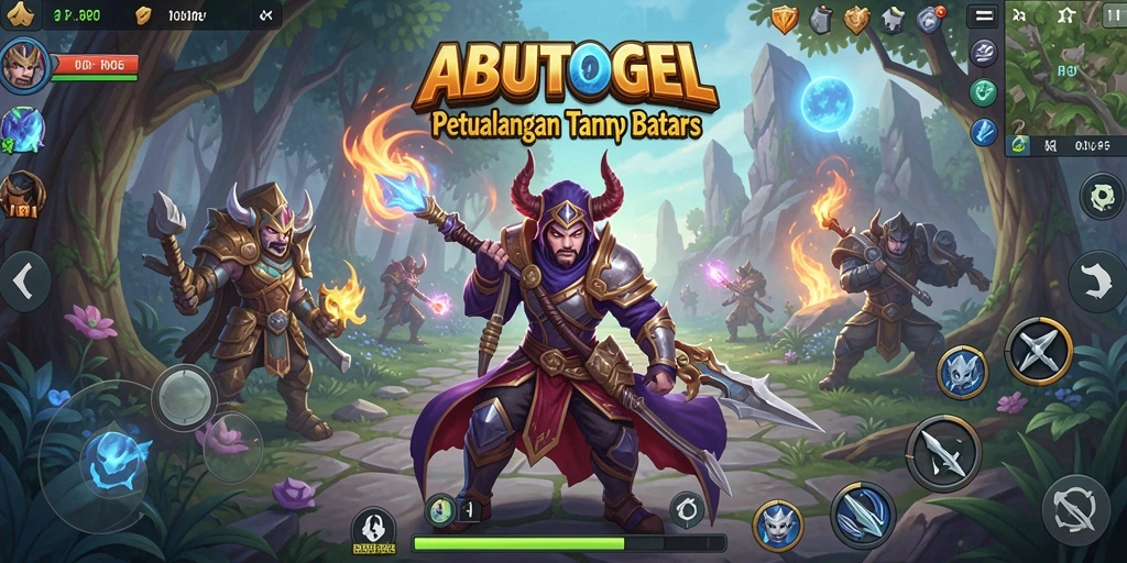Tangkapan layar menampilkan aksi seru dalam game RPG ABUTOGEL.