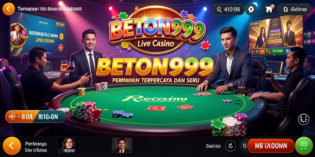 Tampilan gameplay Live Casino yang menarik dan interaktif di BETON999.