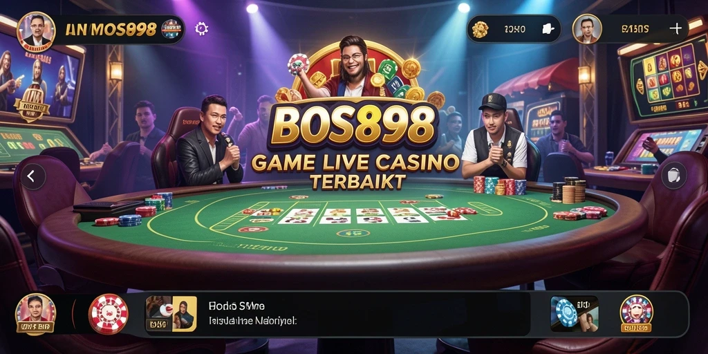 Tampilan interaktif dan mendebarkan gameplay Live Casino di BOS898.