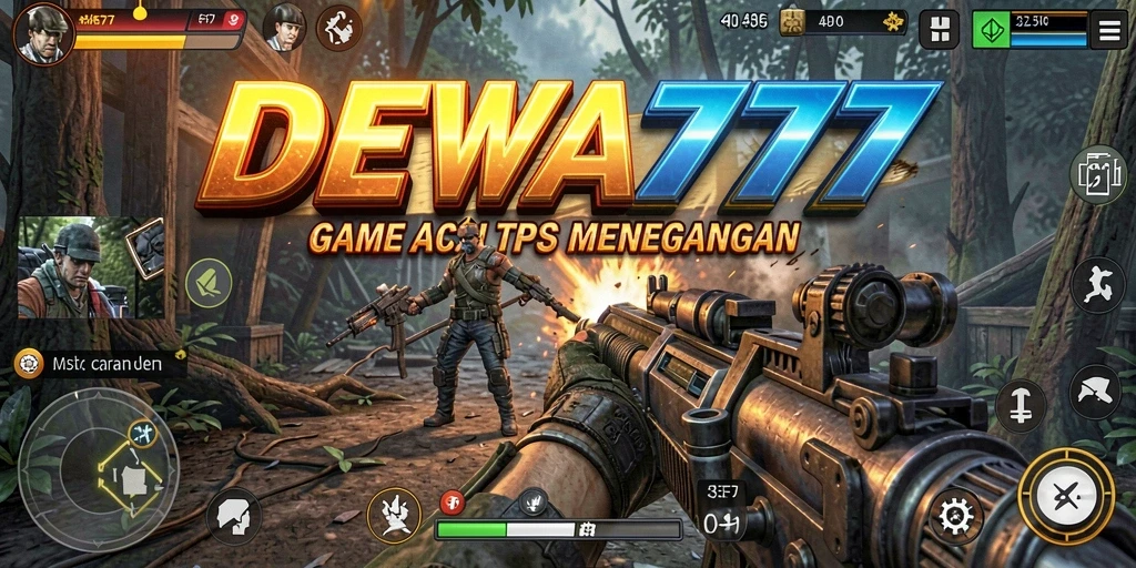 Tampilan gameplay seru dari DEWA777 dalam pertempuran TPS.