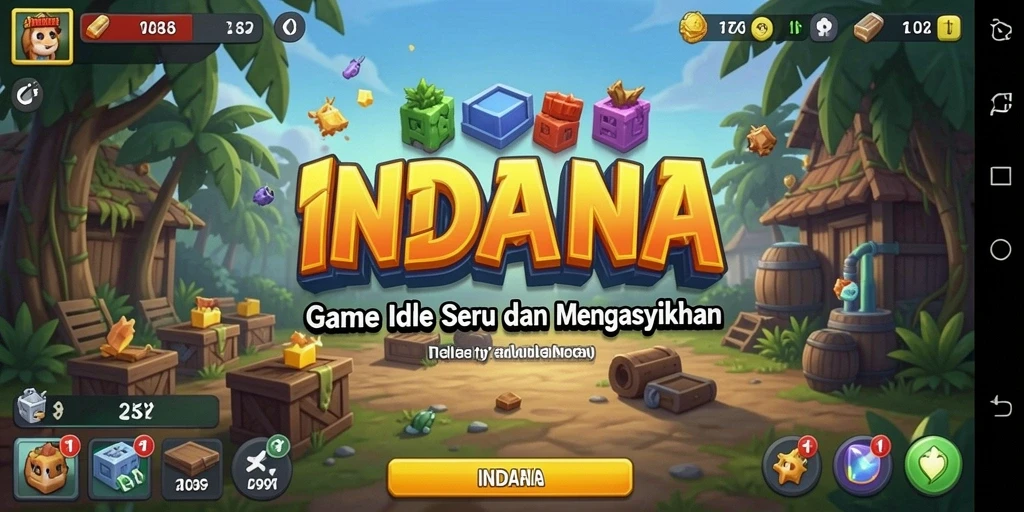 Tampilan gameplay Idle di INDAAA yang menarik dan seru.
