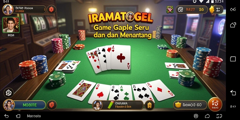 Screenshot gameplay IRAMATOGEL menampilkan serunya bermain Gaple.