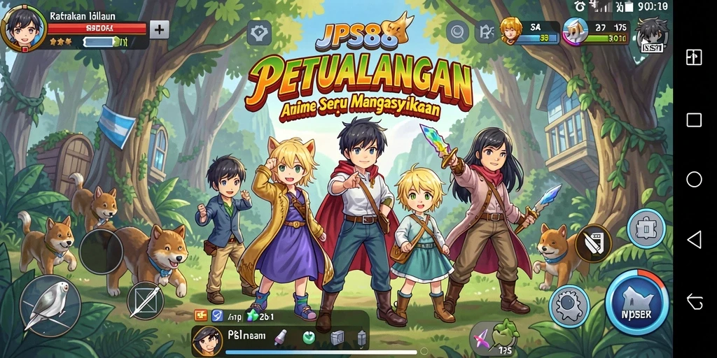 Tampilan menarik dari JPS88 yang menampilkan pertarungan karakter Anime.