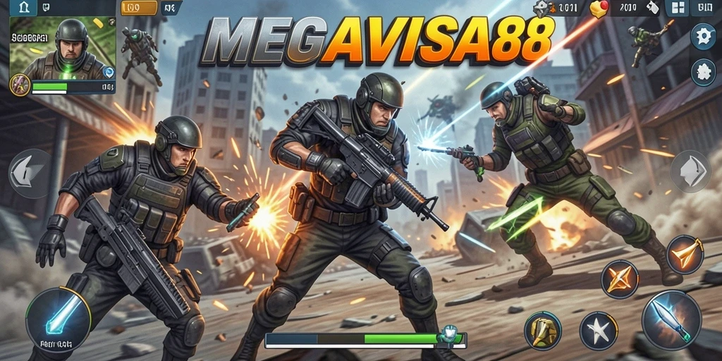 Tampilan gameplay seru di MEGAVISA88 dengan pertarungan yang menegangkan.