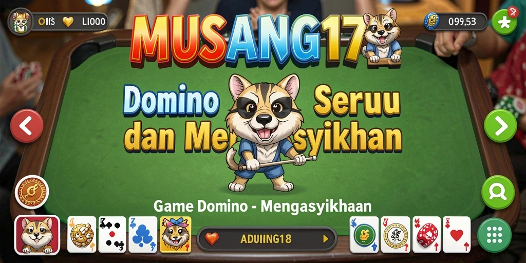Tampilan gameplay seru dari MUSANG178 pada saat bermain Domino.