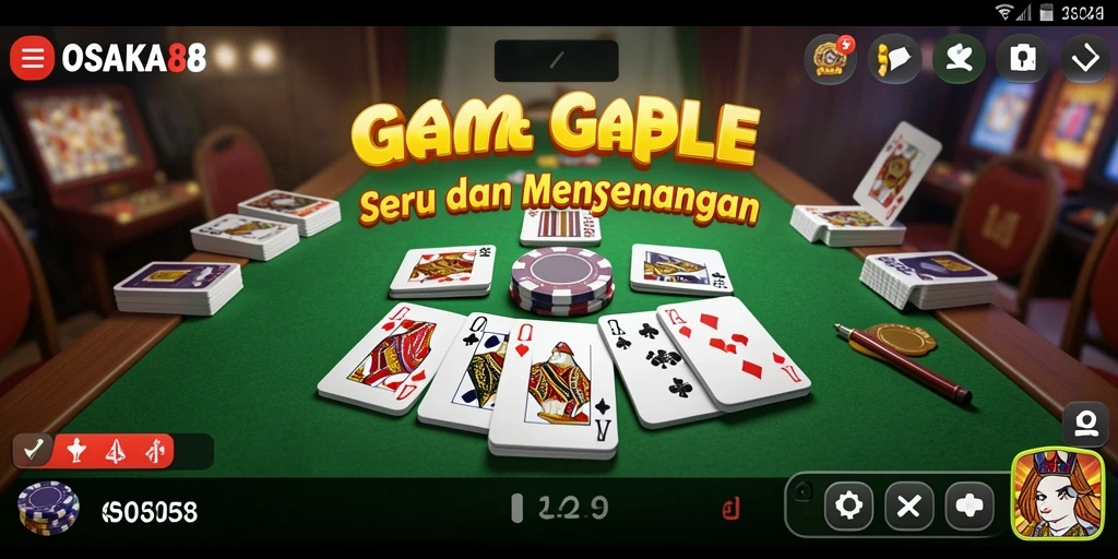 Screenshot OSAKA88 menampilkan gameplay Gaple yang seru dan interaktif.