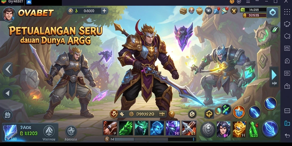 Tampilan utama screenshot OVABET menampilkan pertarungan seru dalam game ARPG.