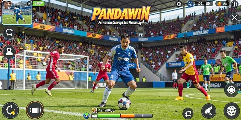 Screenshot gameplay menampilkan aksi seru dalam cabang olahraga.