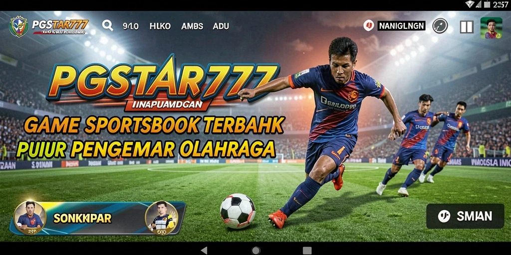 Screenshot PGSTAR777 menampilkan fitur taruhan olahraga yang menarik.