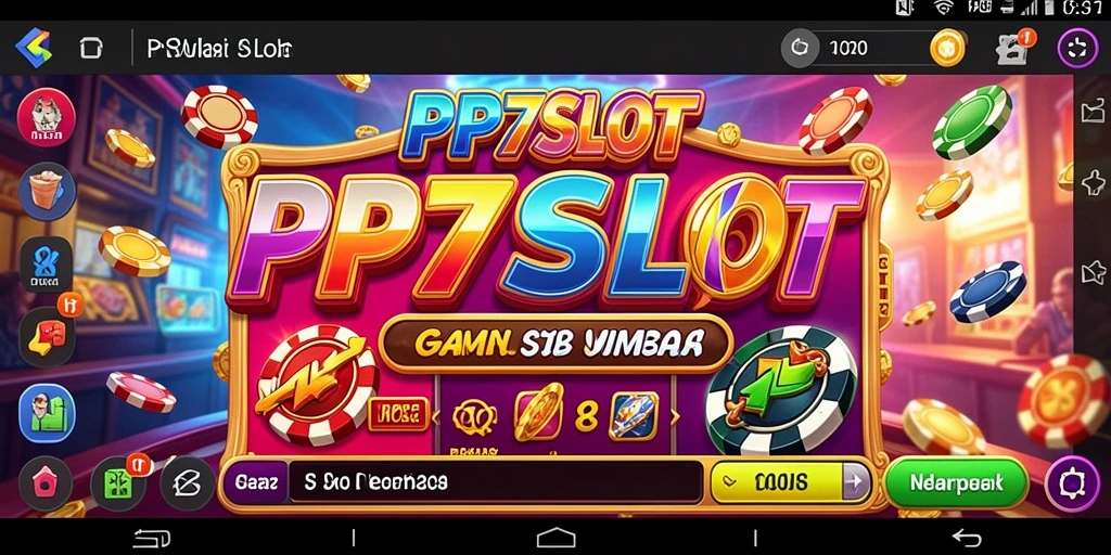 Tampilan gameplay PP7SLOT dengan mesin slot yang menarik dan interaktif.