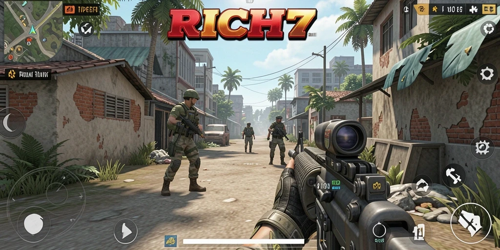 Gameplay RICH7 yang intens dan mendebarkan dalam mode TPS.