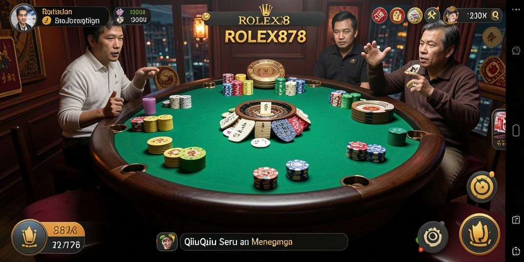 Tangkapan layar gameplay QiuQiu yang mendebarkan dalam ROLEX878.