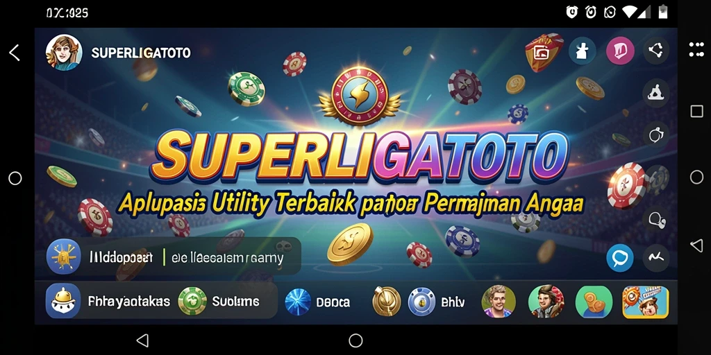 Tampilan antarmuka aplikasi SUPERLIGATOTO yang canggih dan informatif.