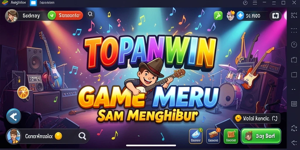 Tangkapan layar permainan TOPANWIN yang menunjukkan keseruan bermain musik.