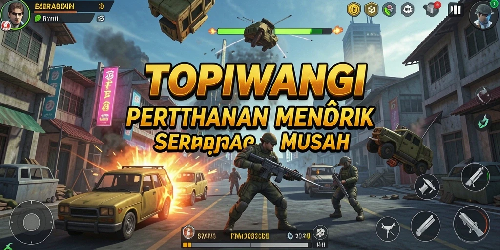 Screenshot gameplay menara pertahanan dari TOPIWANGI yang seru dan penuh aksi.