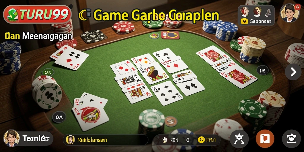 Tampilan gameplay TURU99 yang seru saat bermain Gaple.