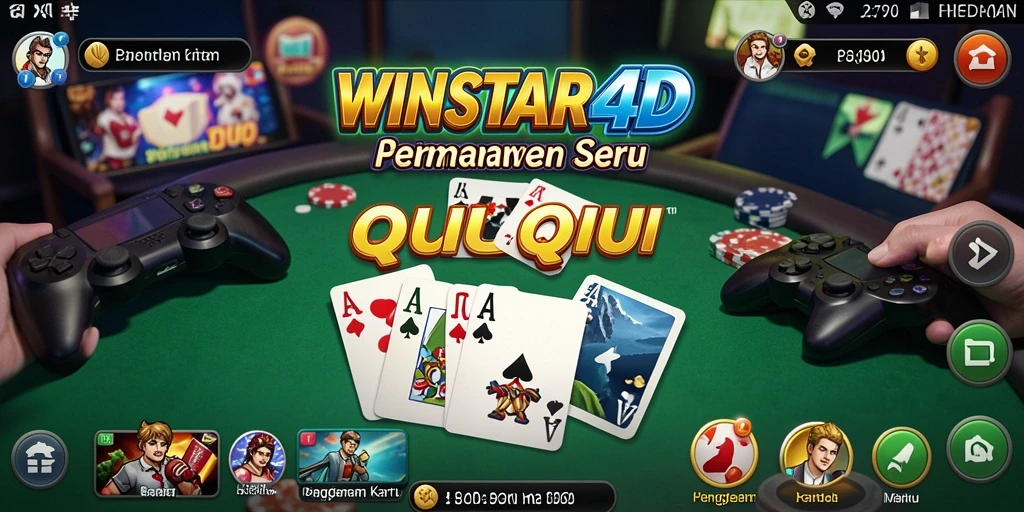 Tampilan gameplay seru dalam permainan QiuQiu WINSTAR4D.