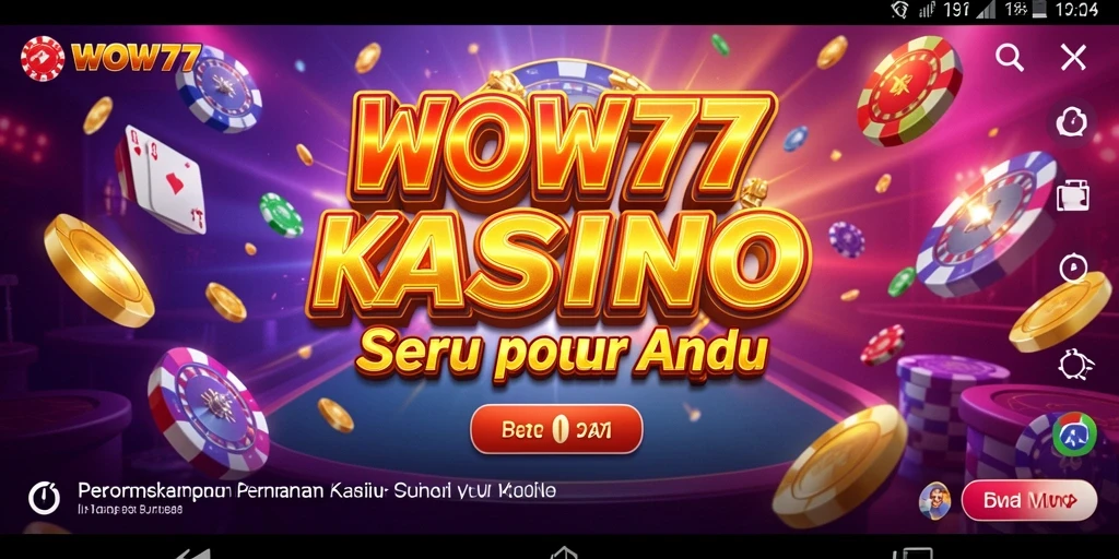 Tampilan gameplay Kasino WOW77 yang mendebarkan dan interaktif.