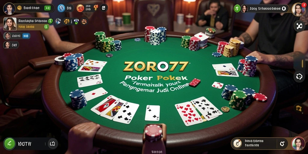 Tampilan menarik permainan Poker di ZORO77 yang mendebarkan.